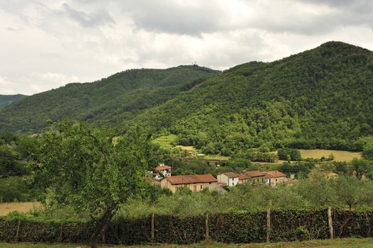 Vernio region hills in Italy.