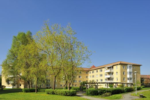 Apartment buildings in Mälarhöjden - Stockholm.