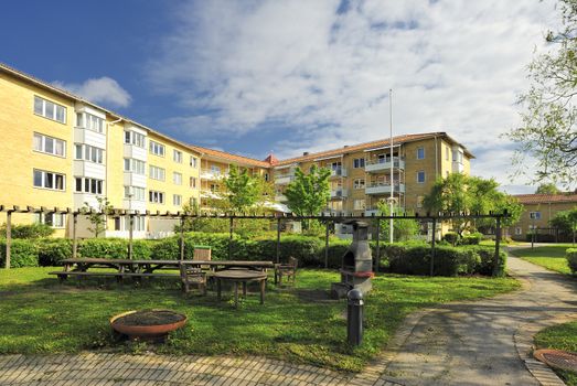 Apartment buildings in Mälarhöjden - Stockholm.