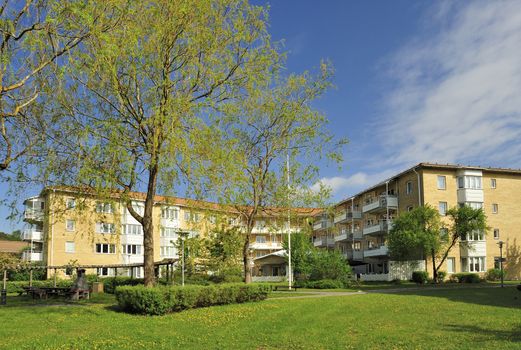 Apartment buildings in Mälarhöjden - Stockholm.