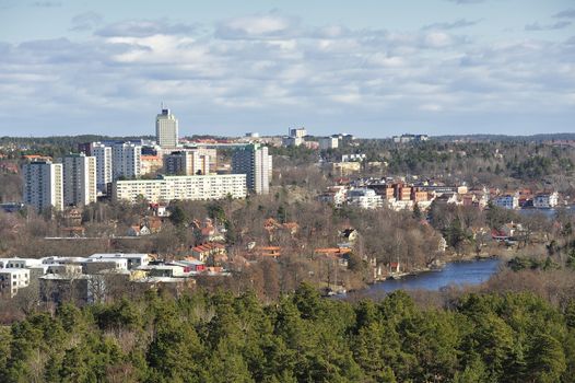 High angle view of Stockholm.