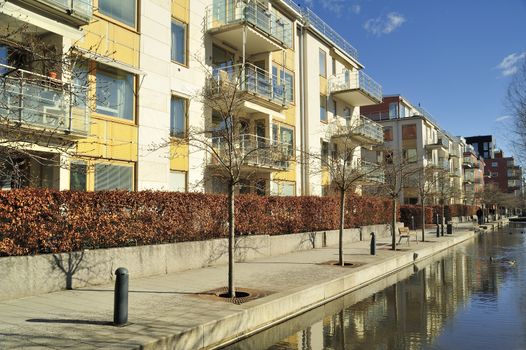 Apartment buildings in Hammarby Sjöstad - Stockholm.