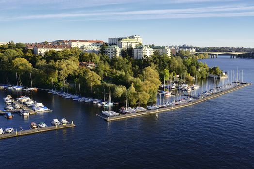 Aerial panorama of Stockholm, Sweden