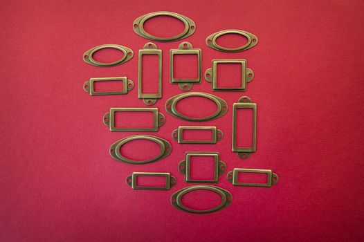 Design element frame for sale on a red background