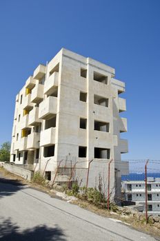 New block building in Rhodes island, Greece