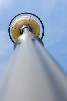 High street lamp and blue sky