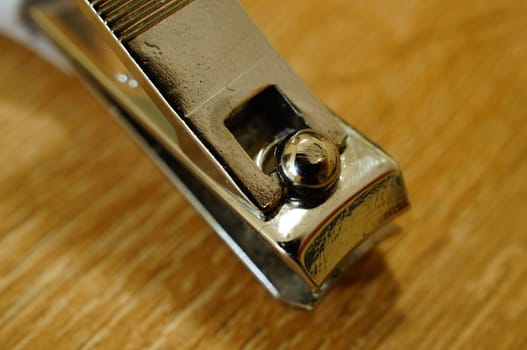 Close up of a metal nail clipper