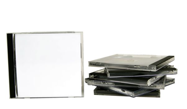 Blank cd case isolated on white and perfect for inserting your own graphics.