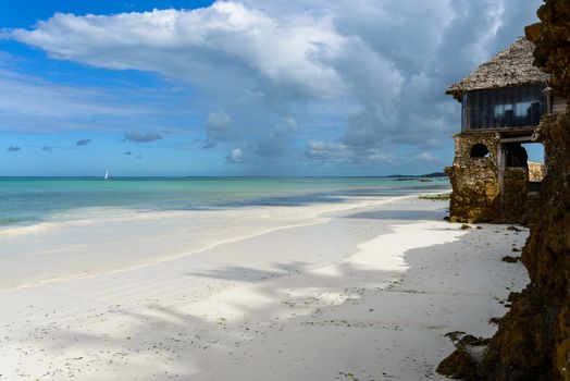 a nice view of Zanzibar beach