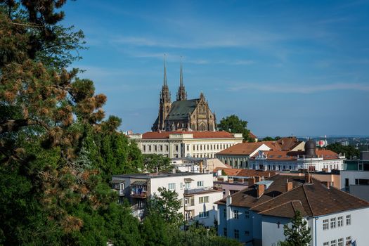 In the picture a Cathedral St.Peter and St.Paul in the center of Brno,Czech Republic.