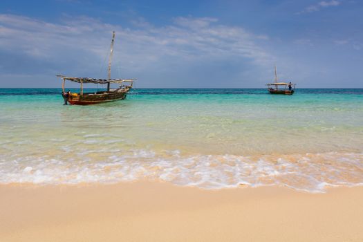 a nice view of Zanzibar beach,Tanzania.