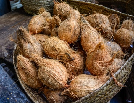 coconut sell at Market in Zanzibar,Tanzania.