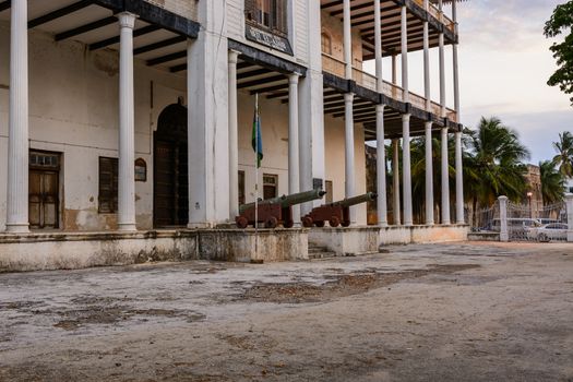 a nice view of entrance at museum Zanzibar.