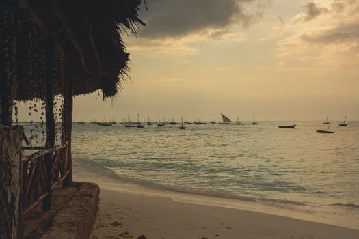 a nice view of Zanzibar sea,Tanzania.