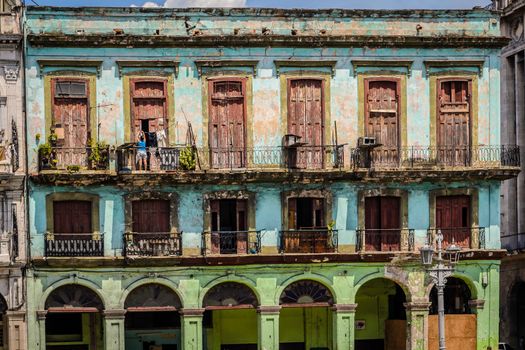Old house in the center 0f Havana,cuba