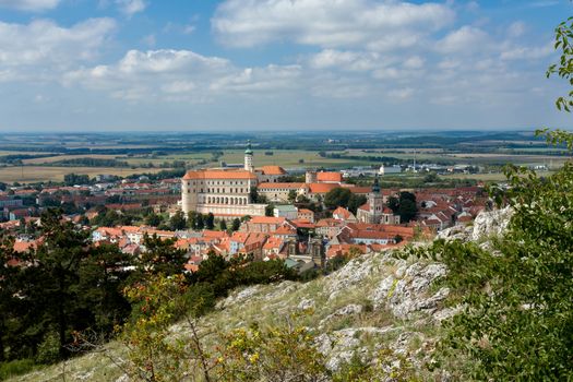 Mikulov town, view from Svaty Kopecek - Mikulov, South Moravia, Czech Republic
