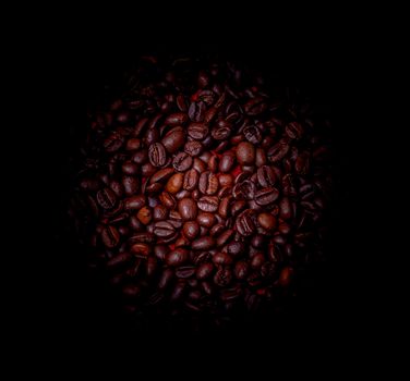 Picture of a Roasted coffee beans like  a background