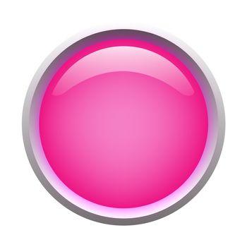 Pink isolated vector, glossy web button. Beautiful internet button.Empty on white background.