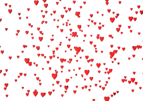 Red hearts Wedding or Valentine's day background.