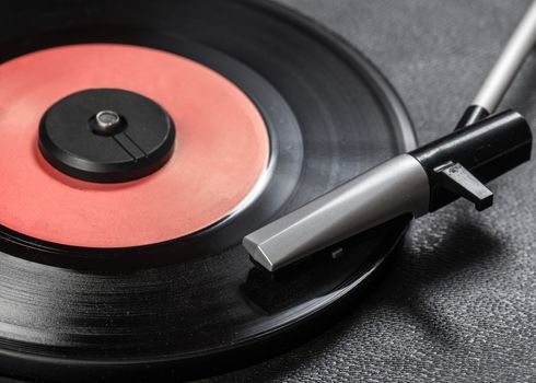 a nice view of older record player,vintage style.(Desaturate).