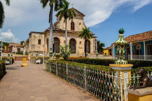 a nice view of Colonial church in Trinidad , cuba