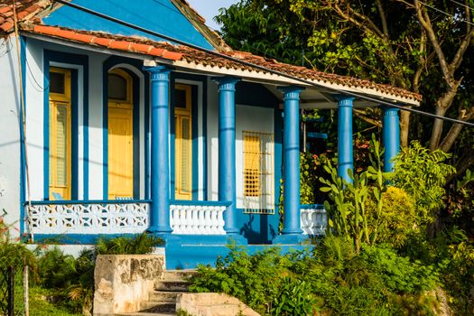 a nice view of Colonial house in Varadero , cuba