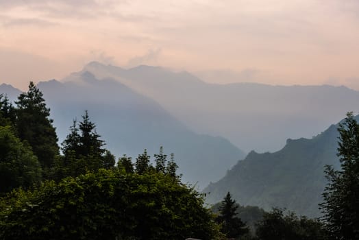 a nice view of Seriana Valley near bergamo, italy.