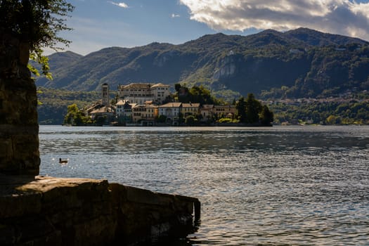 Lake Orta is known as the most romantic lake in Italy. 
located in Piedmont in northern Italy a few miles away from the largest and most famous lake Maggiore. 
In the middle of the lake there is the beautiful island of San Giulio.