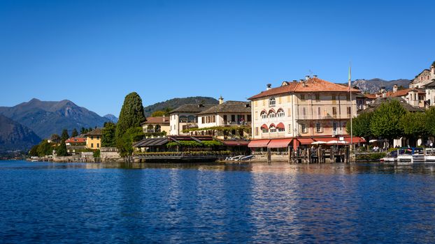 Lake Orta is known as the most romantic lake in Italy. 
located in Piedmont in northern Italy a few miles away from the largest and most famous lake Maggiore. 
In the middle of the lake there is the beautiful island of San Giulio.