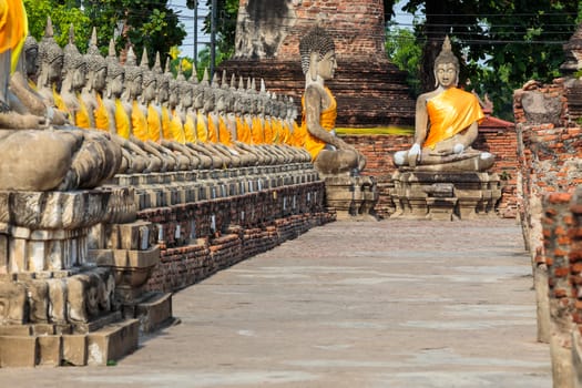 buddhist statue in the old temple in Thailand