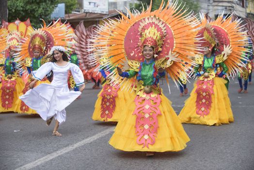 General Santos City, The Philippines - September 6, 2015: The final street parade during the 17th Annual Gensan Tuna Festival 2015.