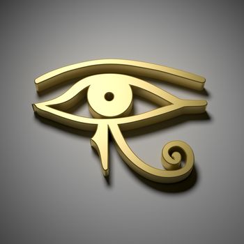 An image of a golden Egypt eye