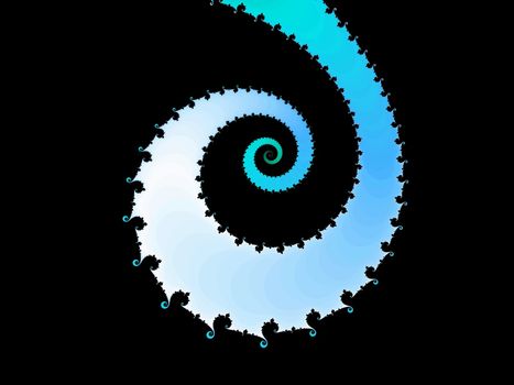 Digital computer graphic - rendering. Abstraction background with a fractal spiral for design.