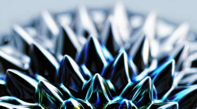 Photo of an interesting, colorful chemical ferrofluid