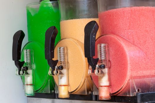 The beautiful machine gun doing the different frozen drinks