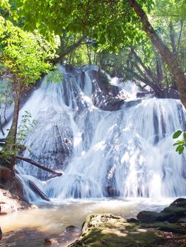 Pha Tat Waterfall, Khuean Srinagarindra National Park, Kanchanaburi, Thailand