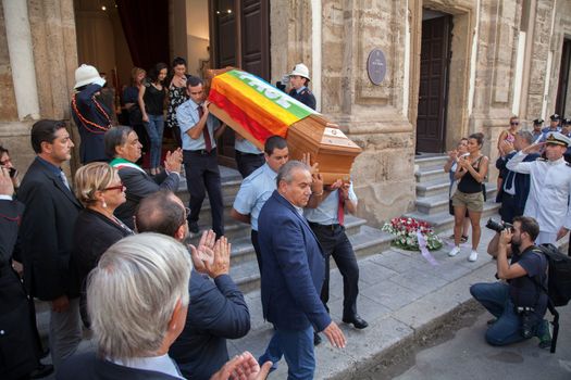 ITALY, Palermo: 	The funeral of Giovanni Lo Porto was held on September 18, 2015, with Mayor Leoluca�Orlando declaring a day of mourning in the city.  	Lo Porto, an aid worker, was being held captive by al-Qaida along with American Warren Weinstein.  	The pair were mistakenly killed during a U.S. drone strike in January. 