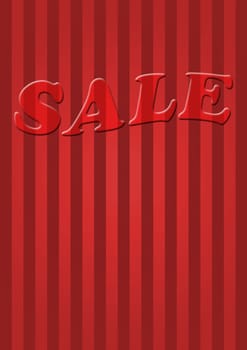 A red vibrant background with a Sale word