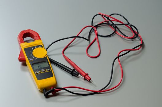 Digital volt meter for Engineering Electrician at work.