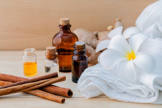 Spa essential oils Natural Spas Ingredients for aroma aromatherapy.