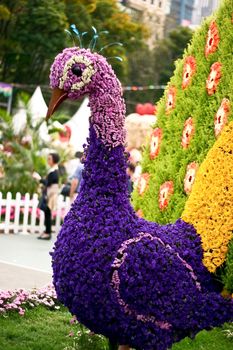 Peacock bird with flower decoration