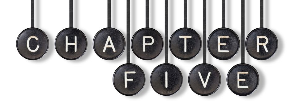 Typewriter buttons, isolated on white background - Chapter five