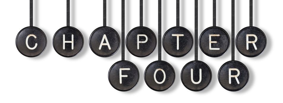 Typewriter buttons, isolated on white background - Chapter four