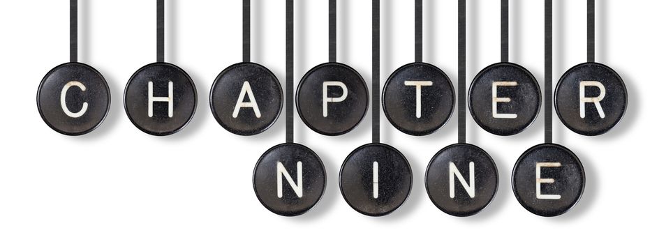 Typewriter buttons, isolated on white background - Chapter nine