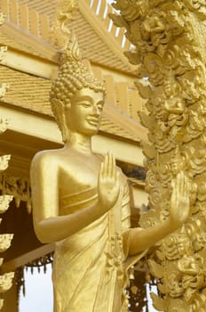 Golden Buddha, temple in Thailand.