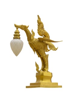 kinaree is thai angel, a mythology figure is watching the temple in the Grand palace Bangkok Thailand.
