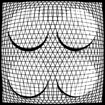 Digital computer graphic with a illusion of cirles