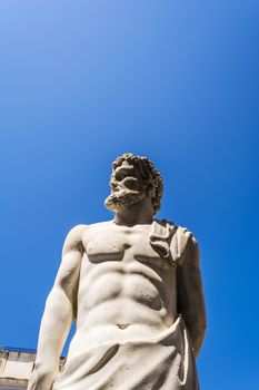 Man marble statue in Piazza Pretoria, known as the Square of Shame in Palermo, Sicily