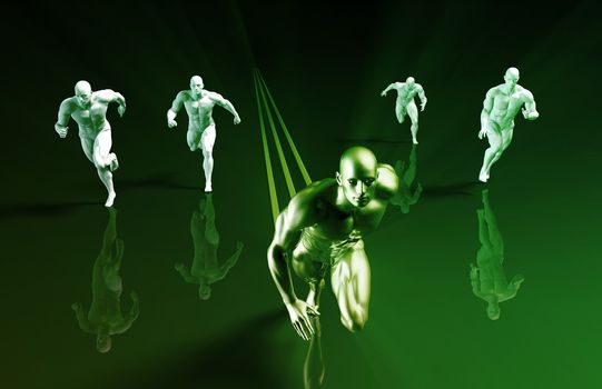 Sports Technology Abstract Concept Background as Art