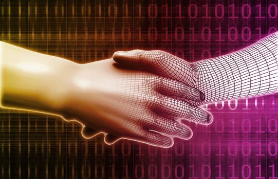 Digital Handshake Between Man and Machine Technology